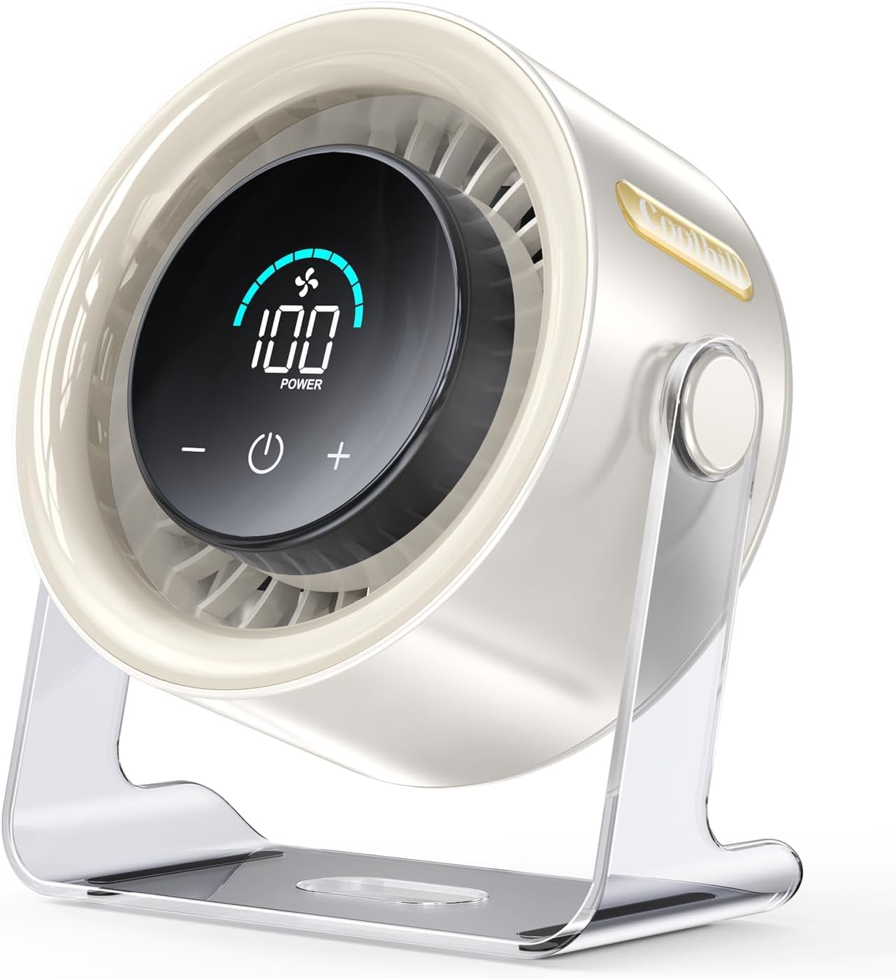 USB Turbo Desk Fan | 100-Speed Quiet Rechargeable Air Circulator