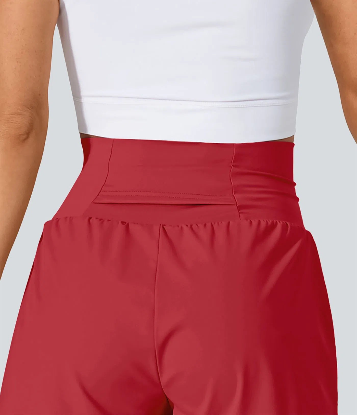 High-Waisted 2-in-1 Cooling Yoga Shorts with Pockets